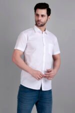 Dor Casual Half Shirt- White - Image 6