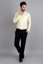 Dor Solid Semi Formal shirt- Lemon Yellow - Image 7