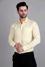 Dor Solid Semi Formal shirt- Lemon Yellow - Image 6