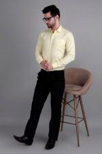 Dor Solid Semi Formal shirt- Lemon Yellow - Image 5