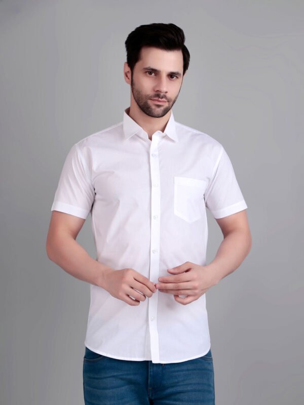 Casual Half Shirt White
