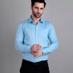 Dor Solid Semi Formal shirt- Sky Blue