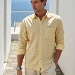 Pure Cotton Satin Printed Shirt