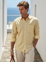 Pure Cotton Satin Printed Shirt