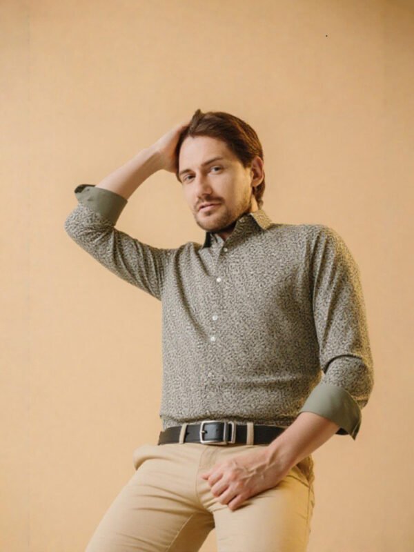 Pure Cotton Satin Printed Shirt