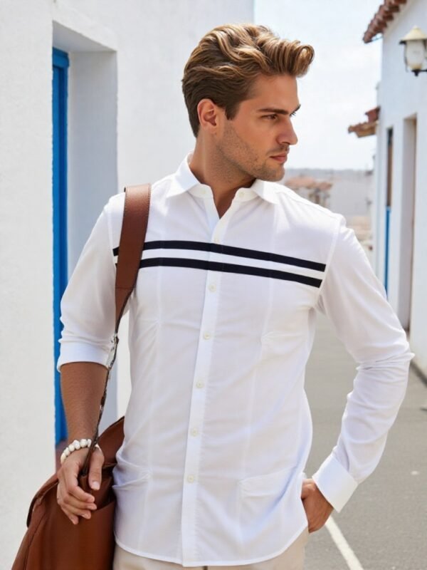 dor modern white cotton shirt