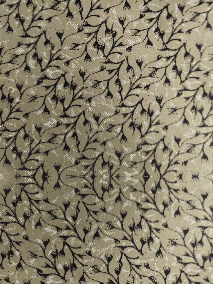 Cotton Olive Green Satin Printed Shirt
