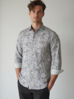 Dor Emperor Premium Printed Shirt Beige - Image 3