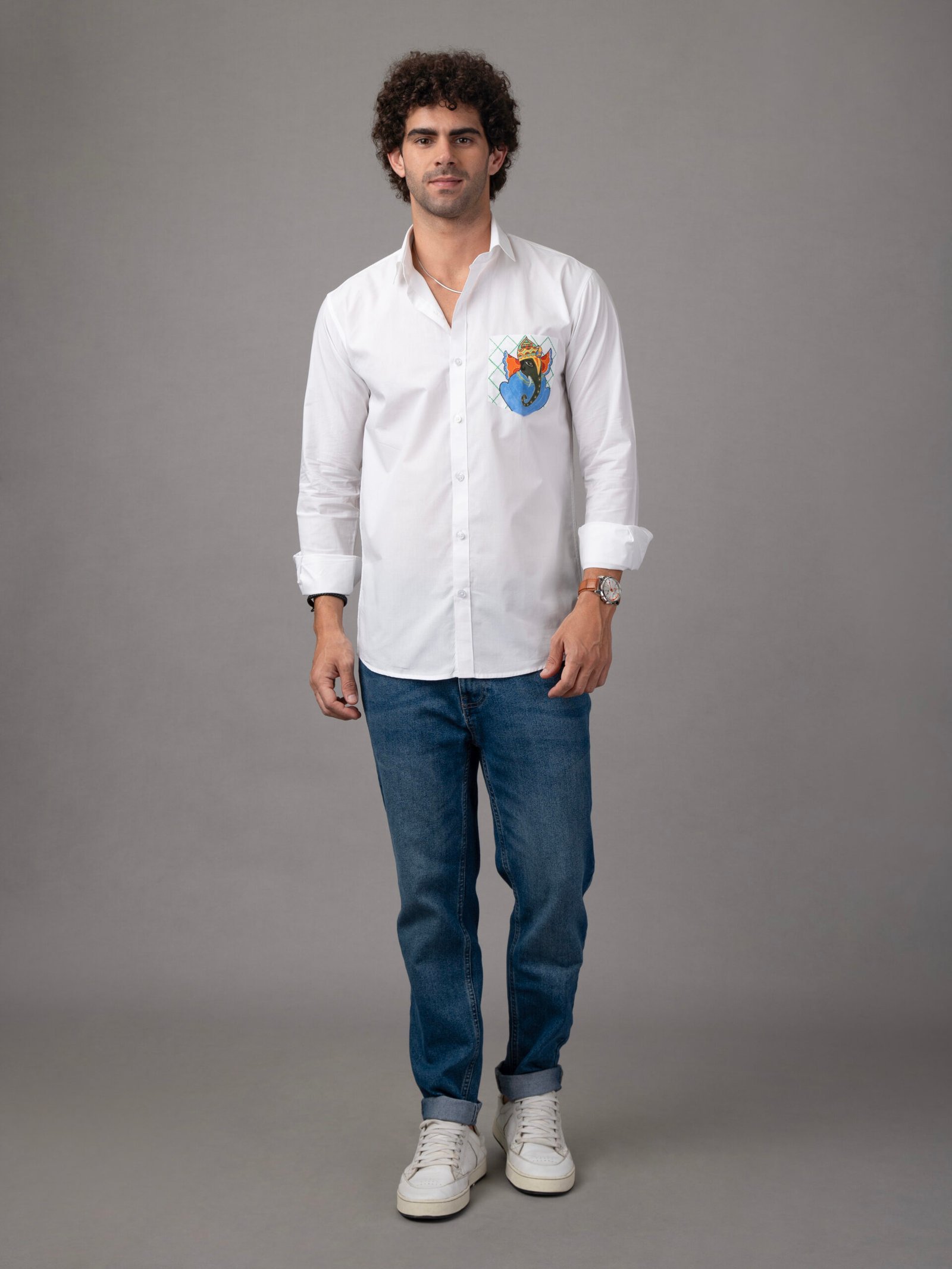 Dor Casual hand painted shirt-Lord Ganesha - Image 2