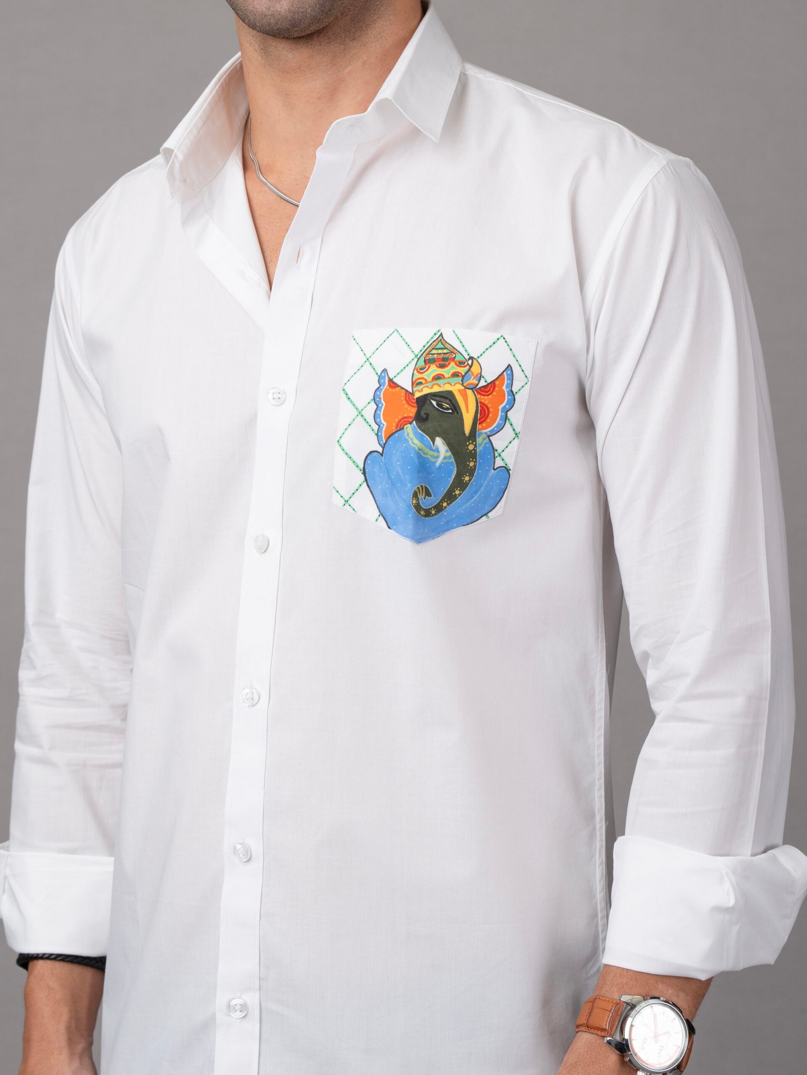 Dor Casual hand painted shirt-Lord Ganesha - Image 5