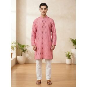 Pink Ikat Kurta