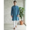 Marine Blue Ikat Kurta