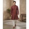 Maroon Ikat Kurta